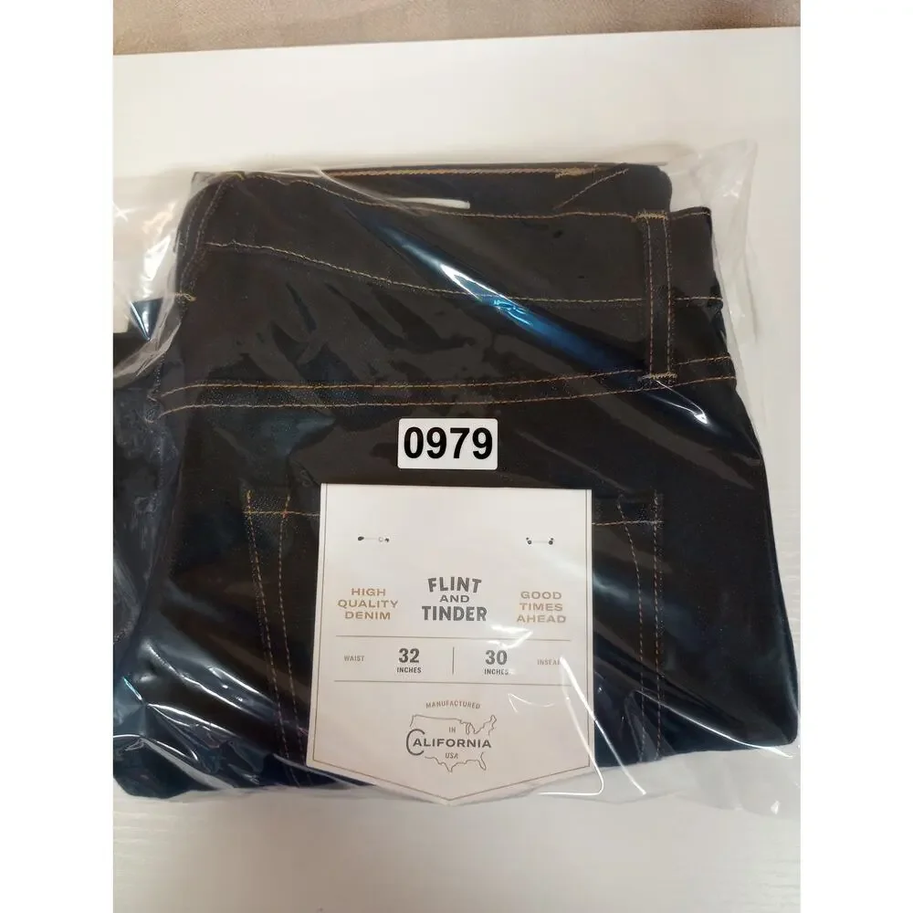 NWT Flint and Tinder Men's Jeans Size 32x30 Dark Wash Slim Fit (0979)